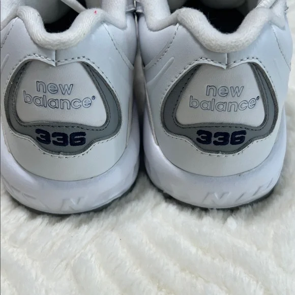 New Balance 336 Men’s Sneakers White Gray Size 9 Leather Running Walking Shoes - Picture 6 of 8